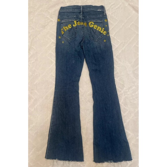 MOTHER Denim - Mother Jeans Womens The Weekender Fray Mid Rise Flare in Groovin Size 23 Raw Hem